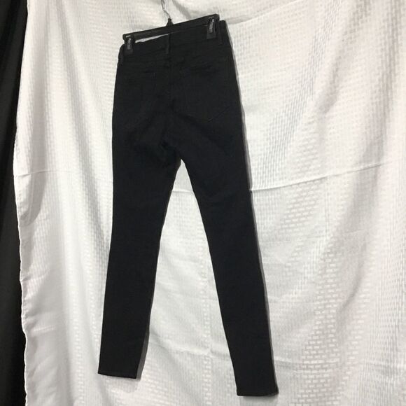 Frame Le High Skinny Jeans in Film Noir (E11) - Picture 4 of 8